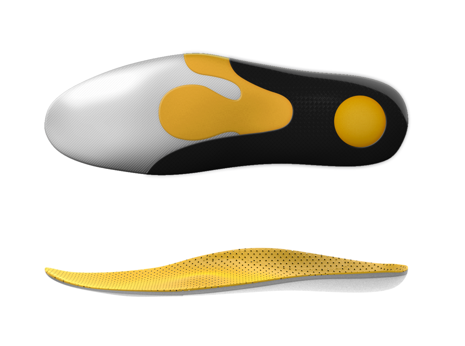 Indywidualna wkładka ortopedyczna - widok z góry